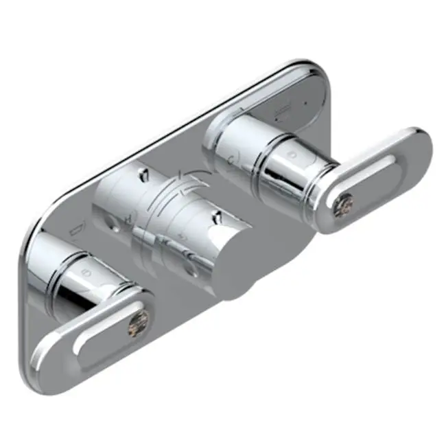Trim For Thg Thermostat With 2 Valves Ref. 5 401ahm/us Rough Part Supplied With Fixing Box, Item To Be Installed Horizontal