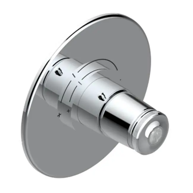 Trim For Thg Thermostatic Valve, Rough Part Supplied With Fixing Box Ref. 5 200ae/us - Round Plate Model
