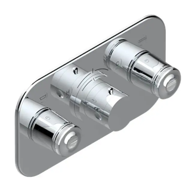 Trim For Thg Thermostat With 2 Valves Ref. 5 401ahm/us Rough Part Supplied With Fixing Box, Item To Be Installed Horizontal