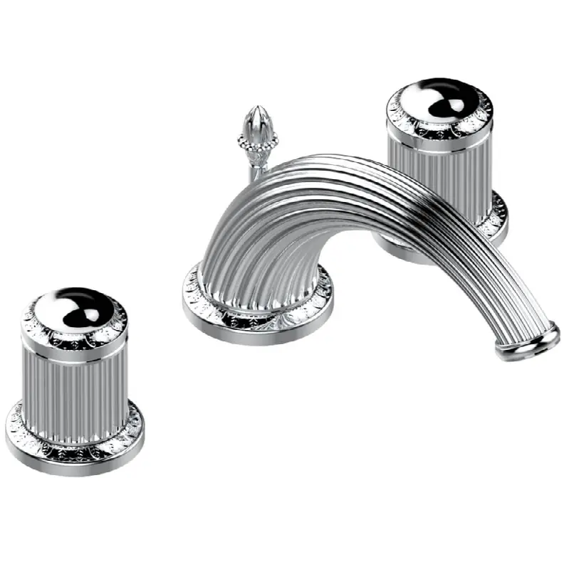 Widespread lavatory set with drain