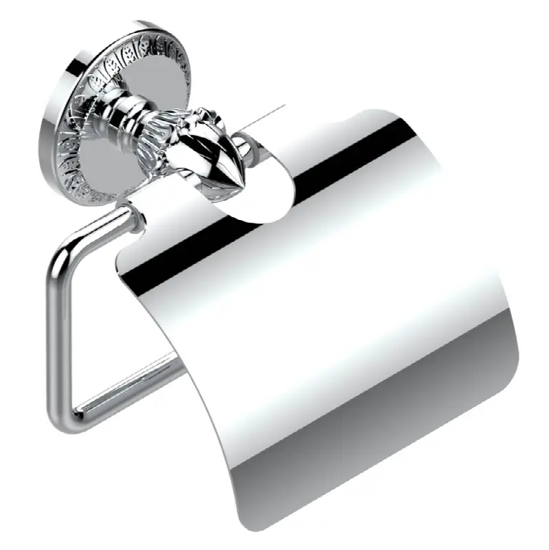 Toilet paper holder, single mount with cover