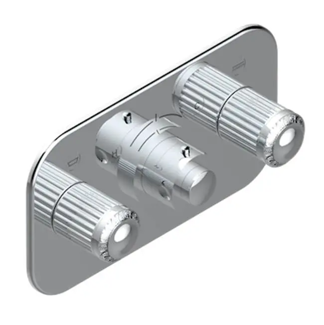 Trim For Thg Thermostat With 2 Valves Ref. 5 401ahm/us Rough Part Supplied With Fixing Box, Item To Be Installed Horizontal