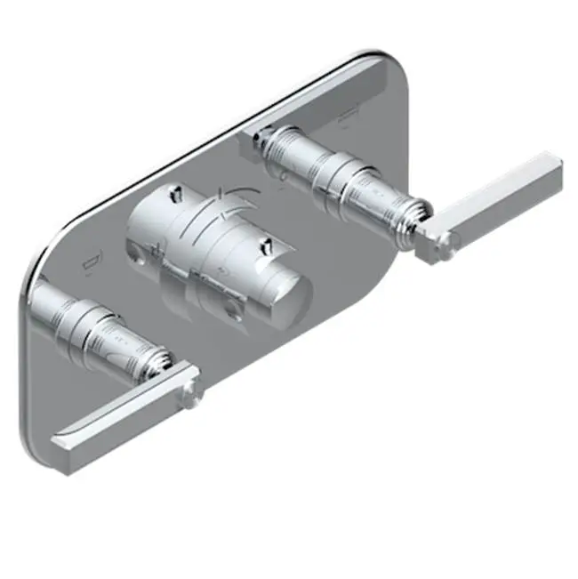 Trim For Thg Thermostat With 2 Valves Ref. 5 401ahm/us Rough Part Supplied With Fixing Box, Item To Be Installed Horizontal