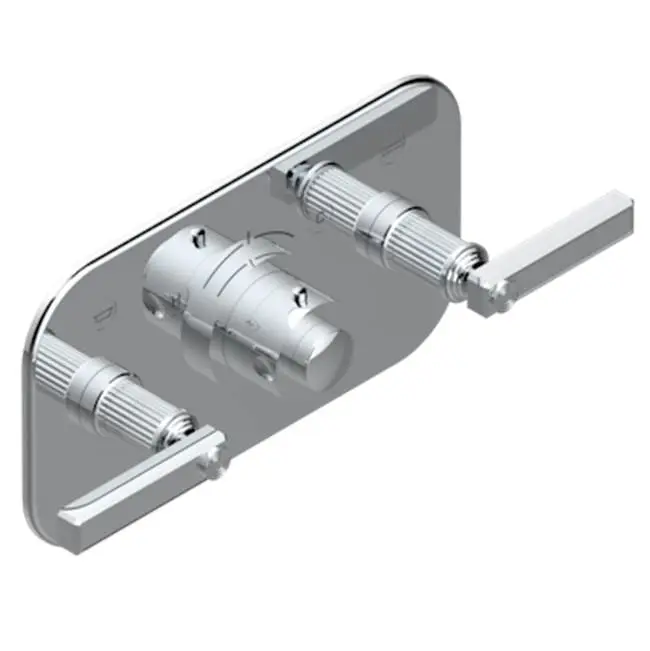 Trim For Thg Thermostat With 2 Valves Ref. 5 401ahm/us Rough Part Supplied With Fixing Box, Item To Be Installed Horizontal
