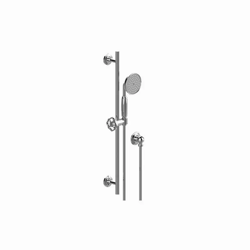 Vintage Transitional Handshower with Vintage Wall-Mounted Slide Bar
