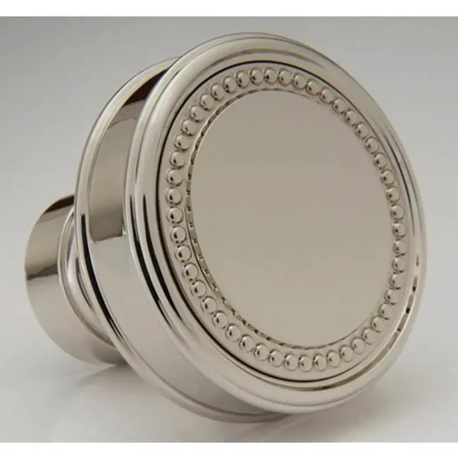 Decorative 1-1/2" Bead Flat Knob - Engraved