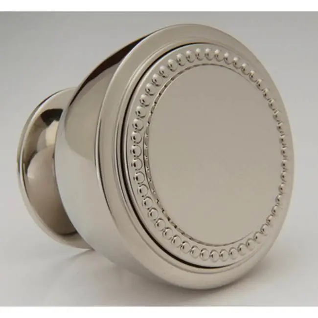 Decorative 1-1/2" Bead Font Knob - Engraved