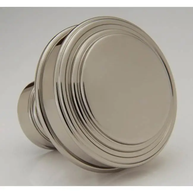 Terrace 1-1/4" Flat Knob - Engraved - Antique Brass
