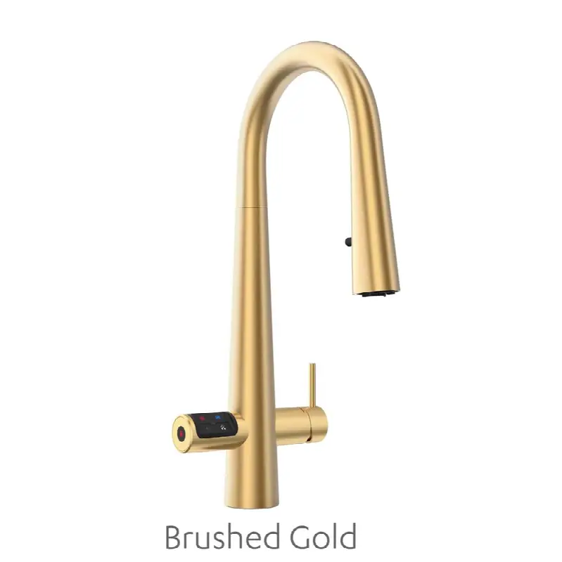 Tap And Faucet, Celsius Plus All-In-One With Pull-Down Sprayer Bcs, Brushed Gold