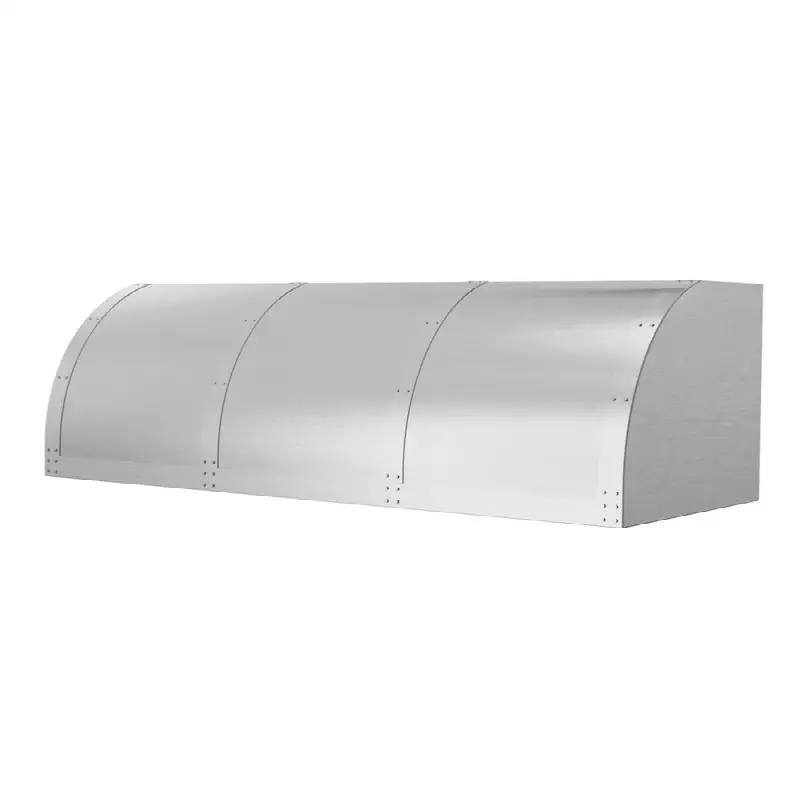 54" Bonanza Wall Hood With Brushed Stainless Strapping And Rivets.