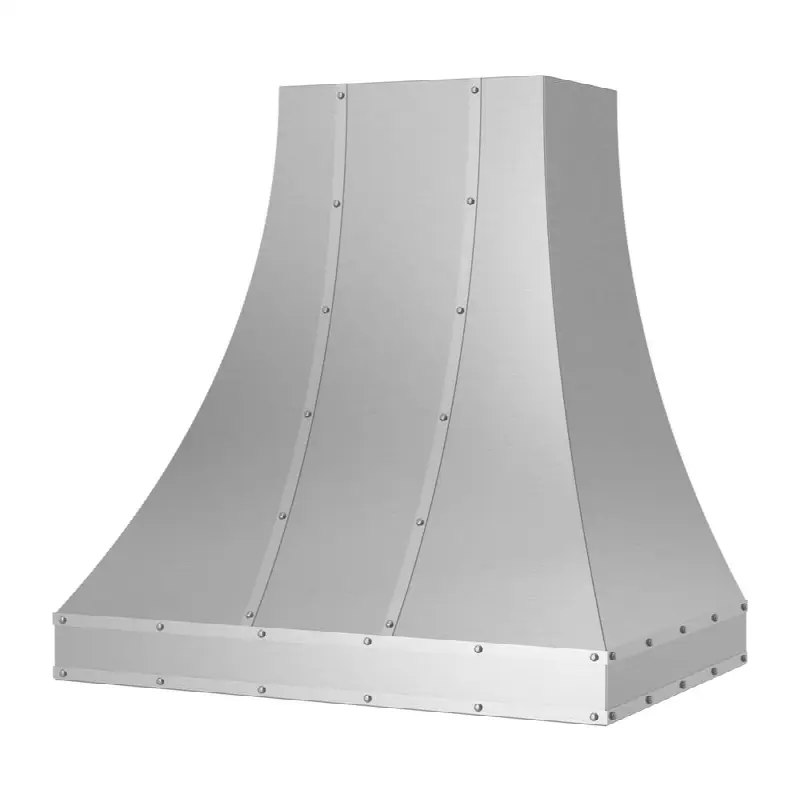 36" Ridgeline Wall Hood With Designer Metal Strapping And Rivets
