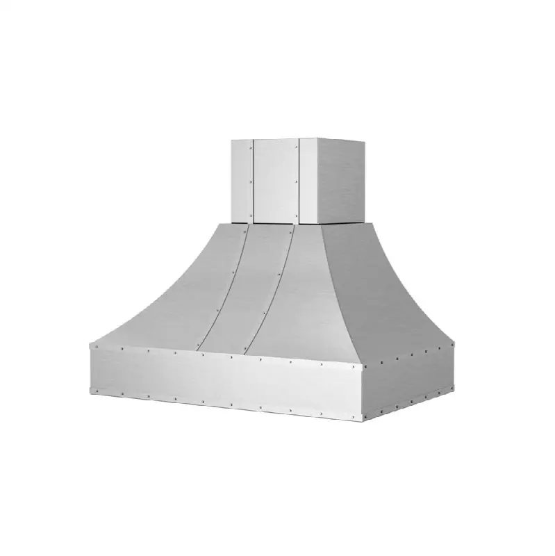 36" Wrangler Wall Hood With Designer Metal Strapping And Rivets. 600 CFM Internal Blower Included.