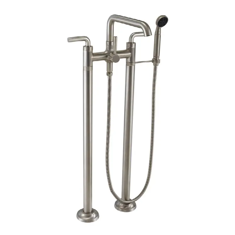 Industrial Floor Mount Tub Filler - Low Quad Spout