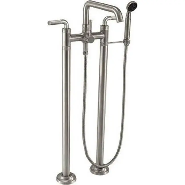 Industrial Floor Mount Tub Filler - Low Quad Spout
