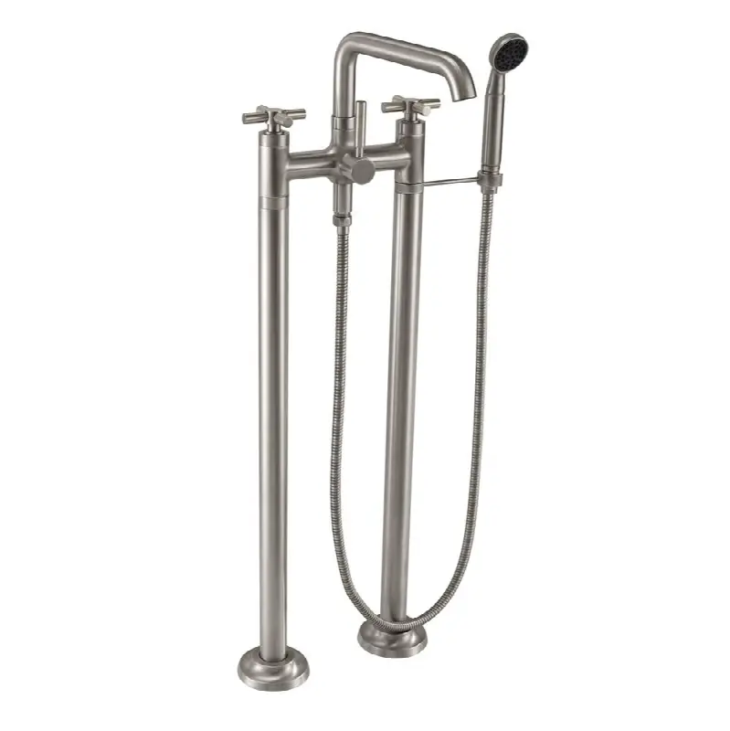 Industrial Floor Mount Tub Filler - Low Quad Spout