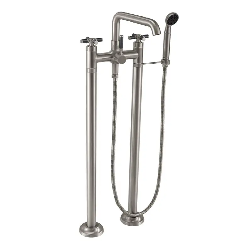 Industrial Floor Mount Tub Filler - Low Quad Spout