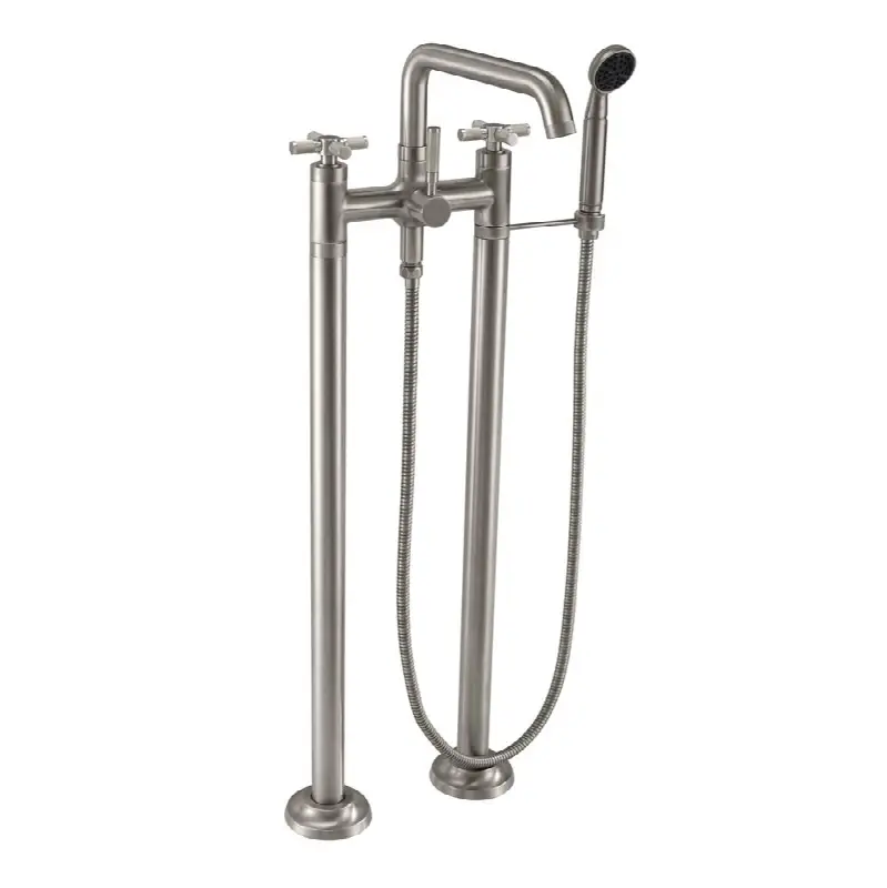 Industrial Floor Mount Tub Filler - Low Quad Spout