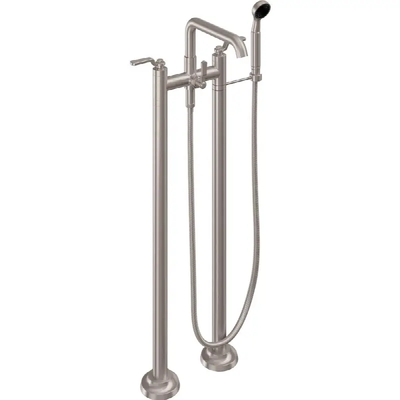 Industrial Floor Mount Tub Filler - Low Quad Spout
