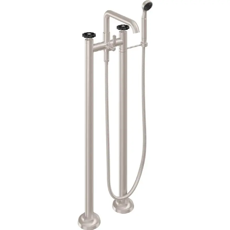 Industrial Floor Mount Tub Filler - Low Quad Spout