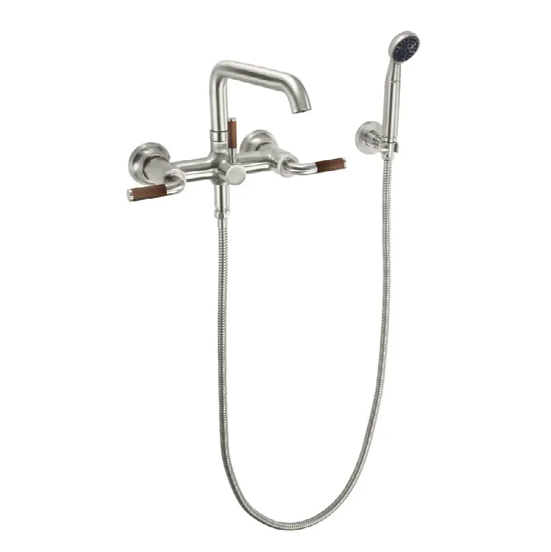 Industrial Wall Mount Tub Filler - Low Quad Spout