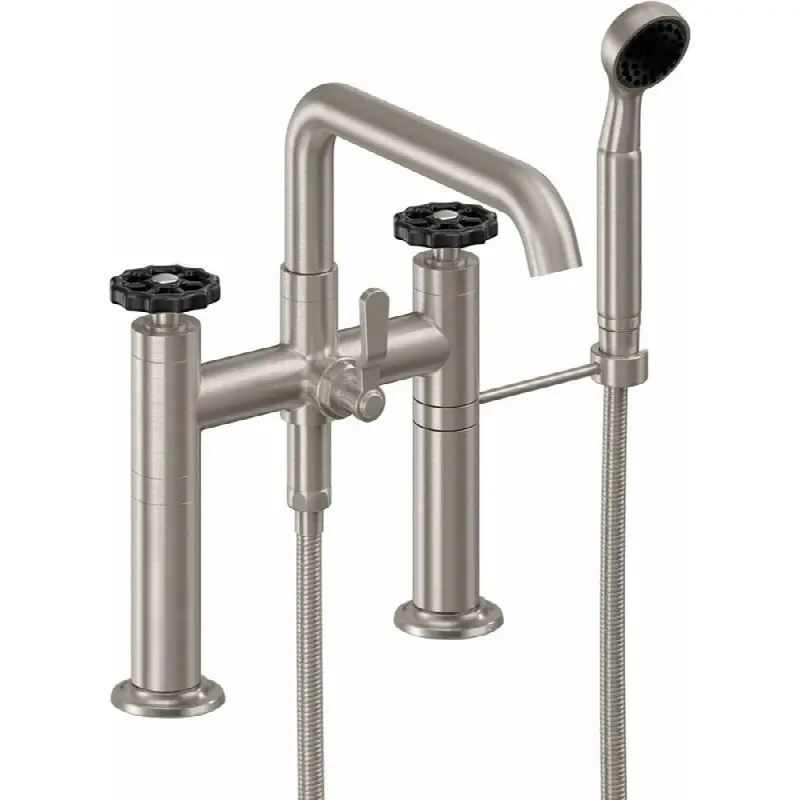 Industrial Deck Mount Tub Filler - Low Quad Spout