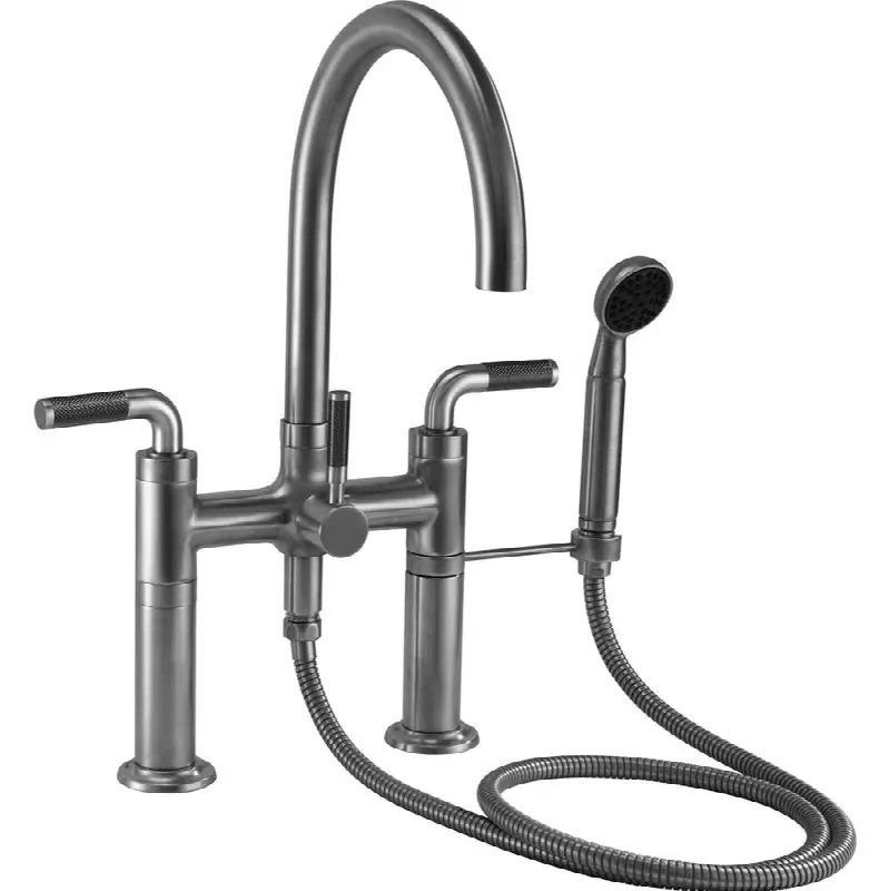 Industrial Deck Mount Tub Filler - Arc Spout