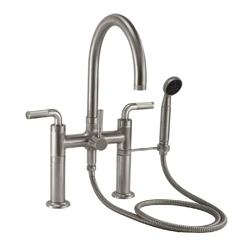 Industrial Deck Mount Tub Filler - Arc Spout