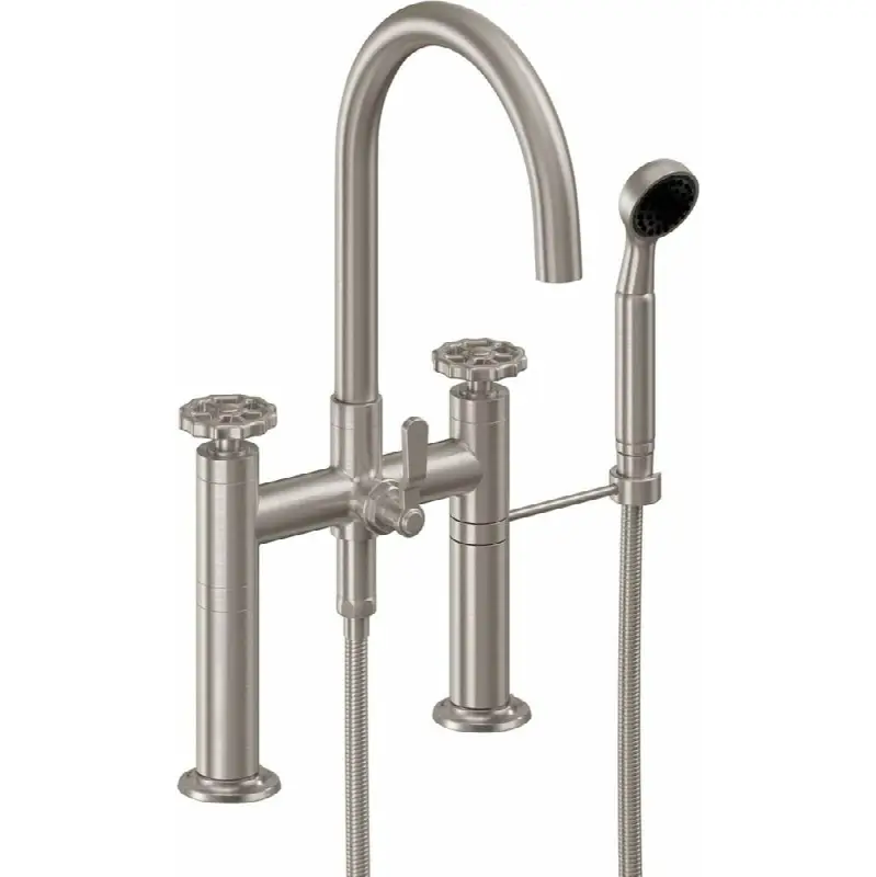 Industrial Deck Mount Tub Filler - Arc Spout