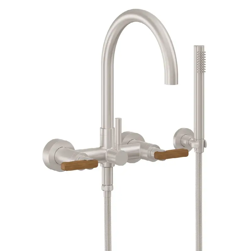 Contemporary Wall Mount Tub Filler - Arc Spout
