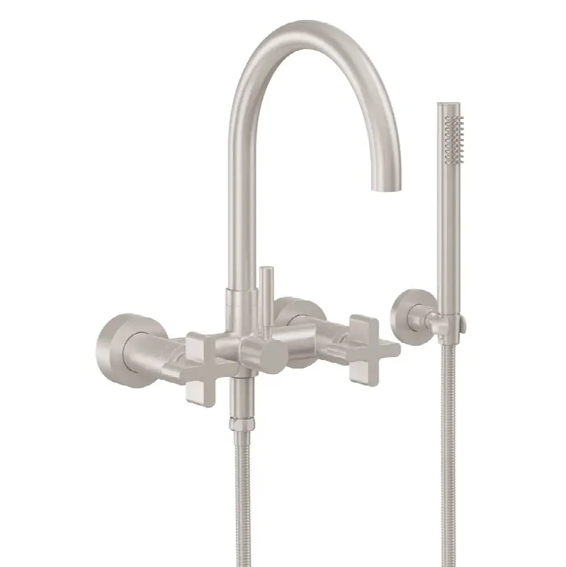 Contemporary Wall Mount Tub Filler - Arc Spout