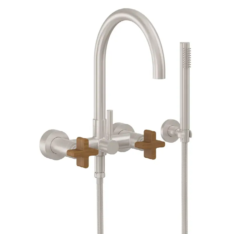 Contemporary Wall Mount Tub Filler - Arc Spout