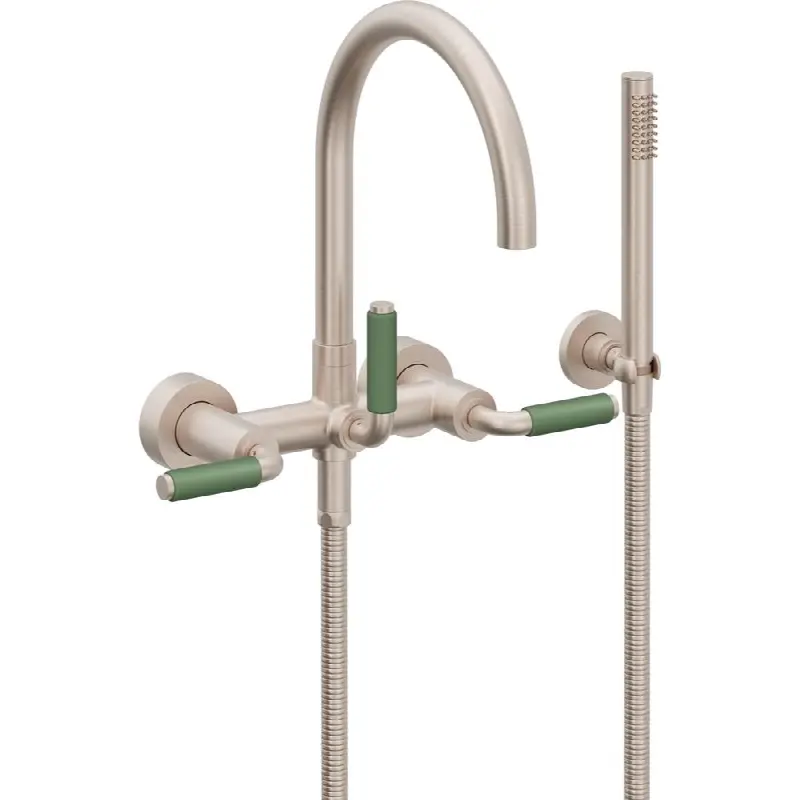 Contemporary Wall Mount Tub Filler - Arc Spout