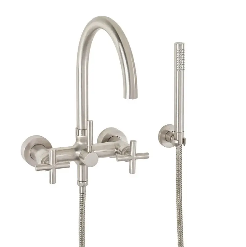 Contemporary Wall Mount Tub Filler - Arc Spout