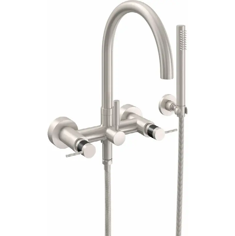 Contemporary Wall Mount Tub Filler - Arc Spout