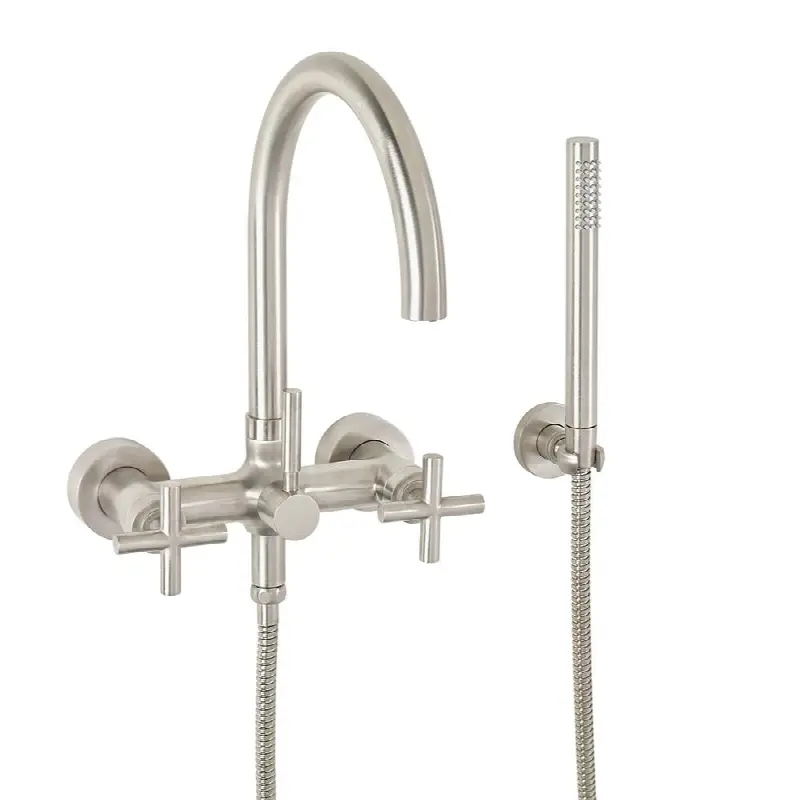 Contemporary Wall Mount Tub Filler - Arc Spout