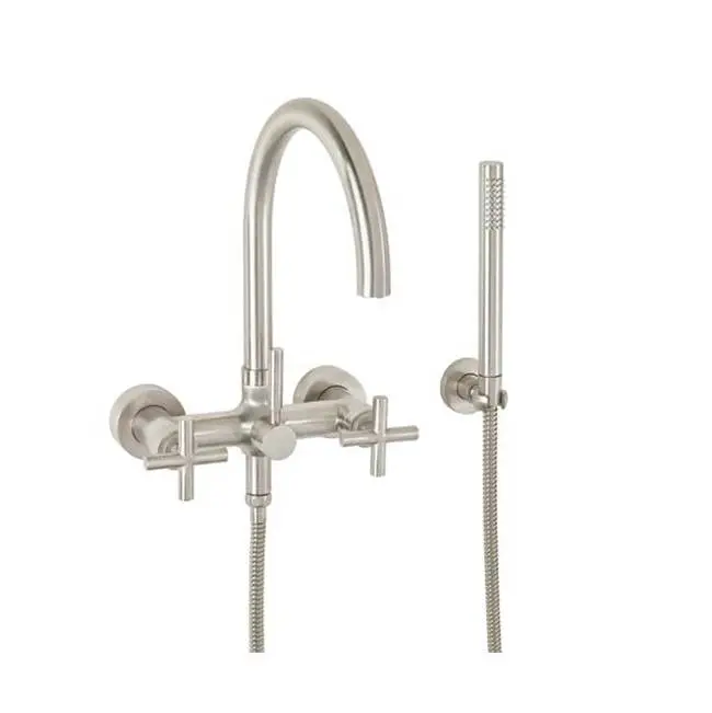 Contemporary Wall Mount Tub Filler - Arc Spout