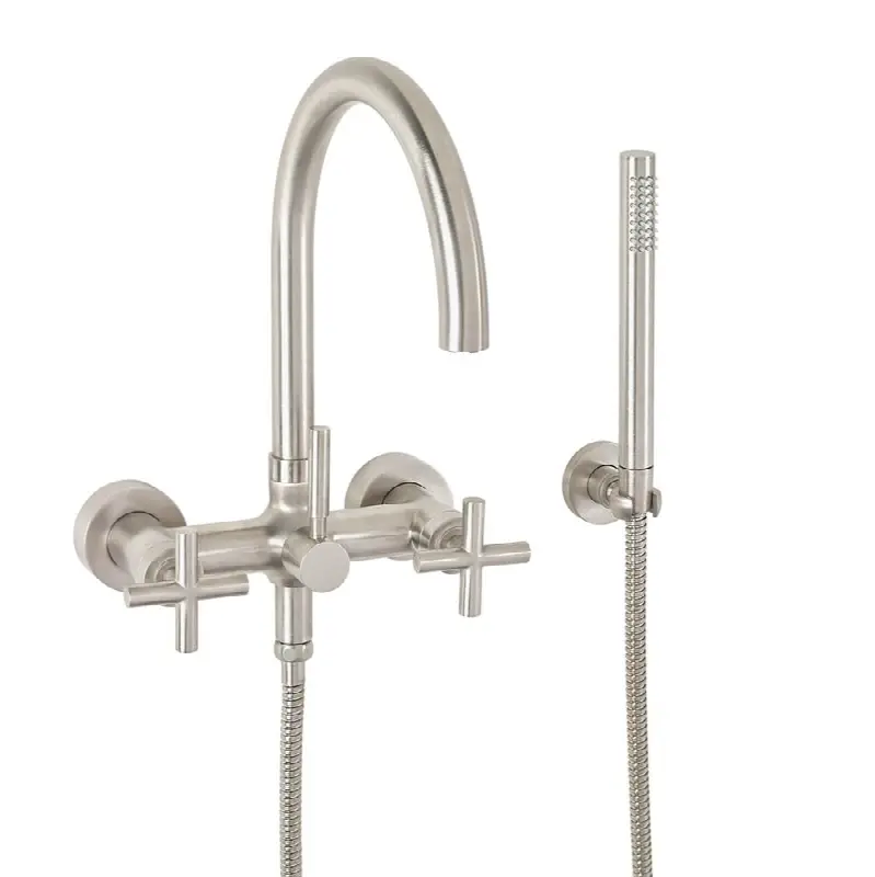Contemporary Wall Mount Tub Filler - Arc Spout