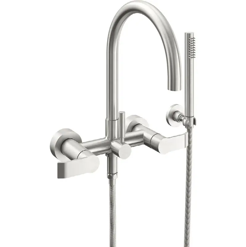 Contemporary Wall Mount Tub Filler - Arc Spout