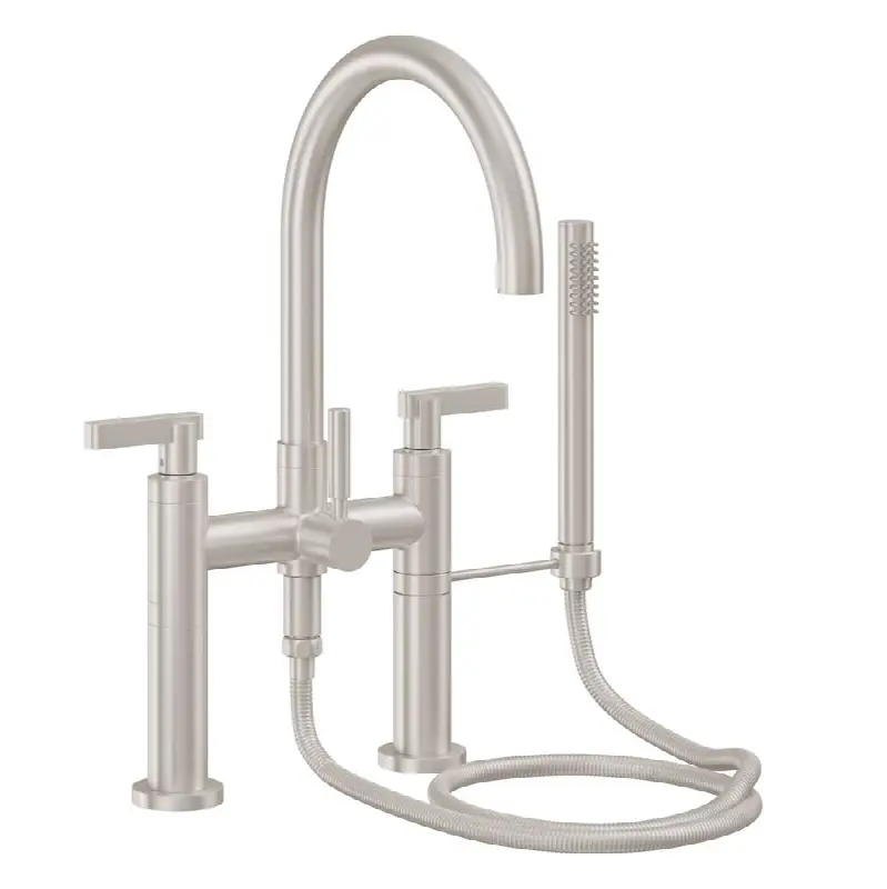 Contemporary Deck Mount Tub Filler - Arc Spout