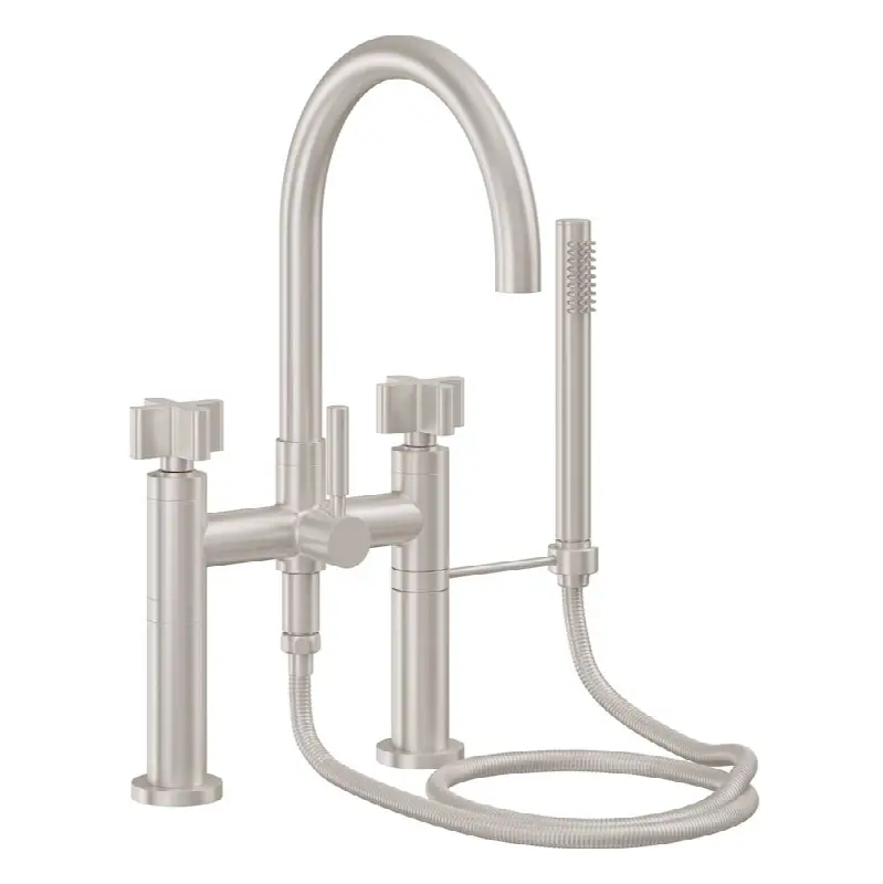 Contemporary Deck Mount Tub Filler - Arc Spout