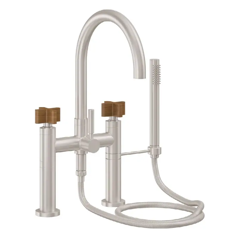 Contemporary Deck Mount Tub Filler - Arc Spout