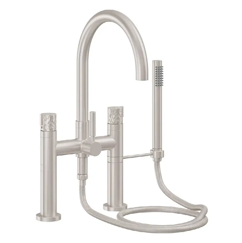 Contemporary Deck Mount Tub Filler - Arc Spout