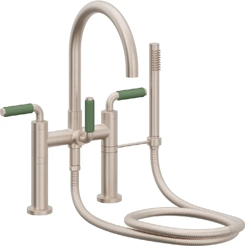 Contemporary Deck Mount Tub Filler - Arc Spout