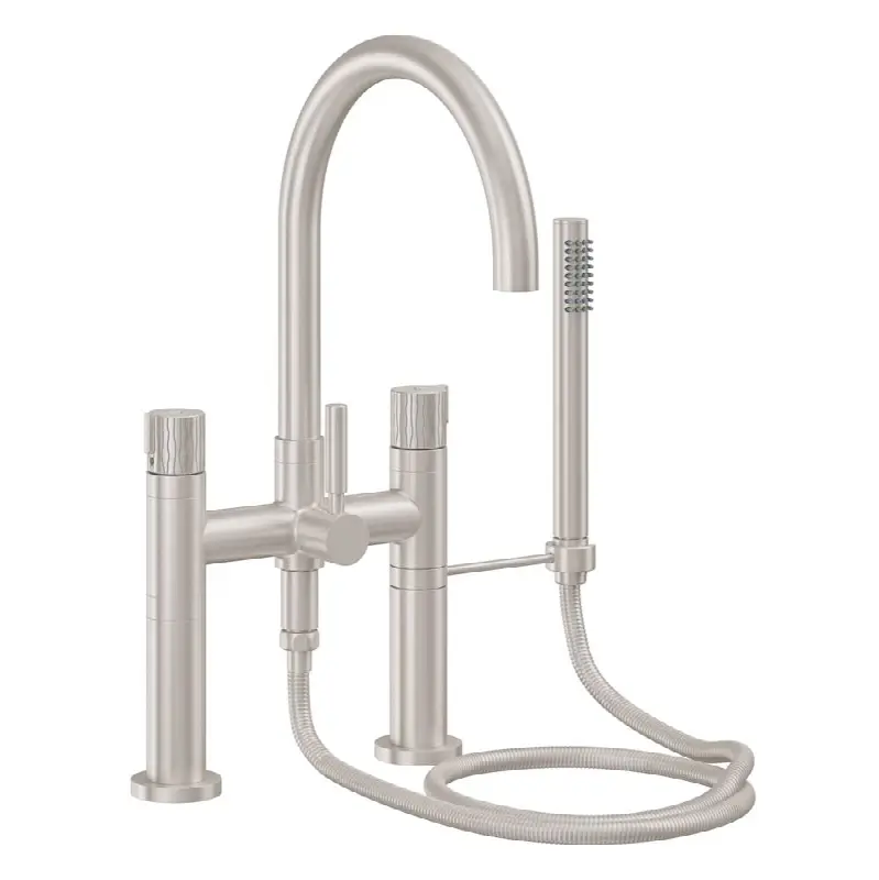 Contemporary Deck Mount Tub Filler - Arc Spout