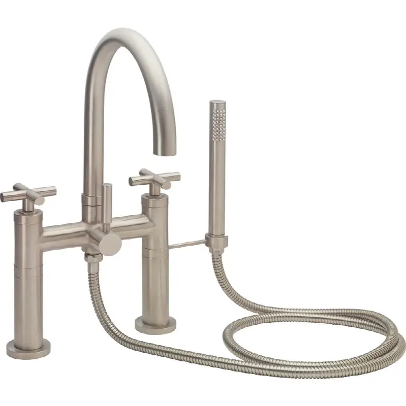 Contemporary Deck Mount Tub Filler - Arc Spout