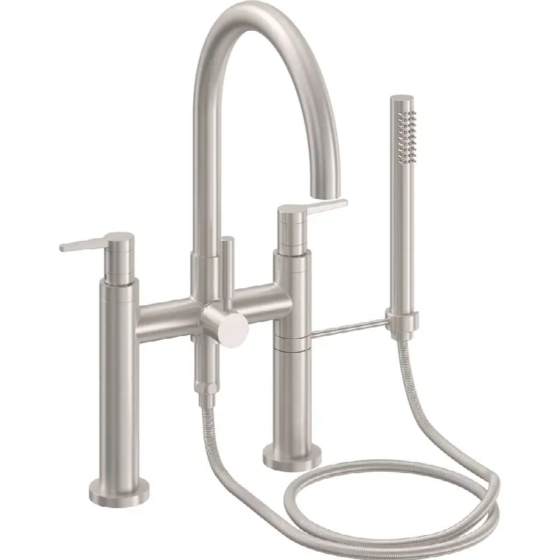 Contemporary Deck Mount Tub Filler - Arc Spout