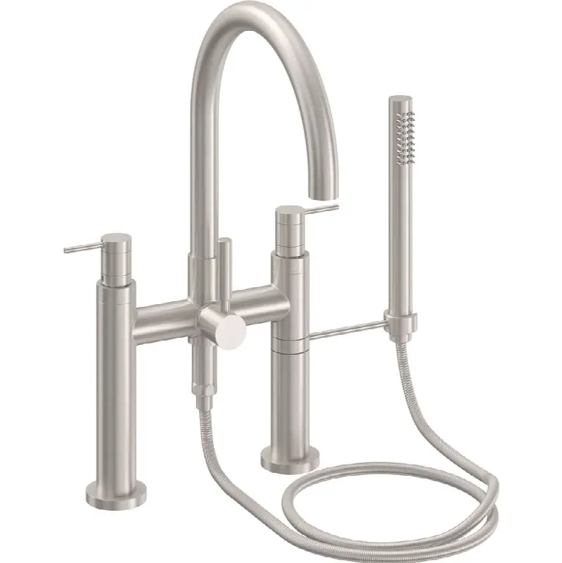 Contemporary Deck Mount Tub Filler - Arc Spout