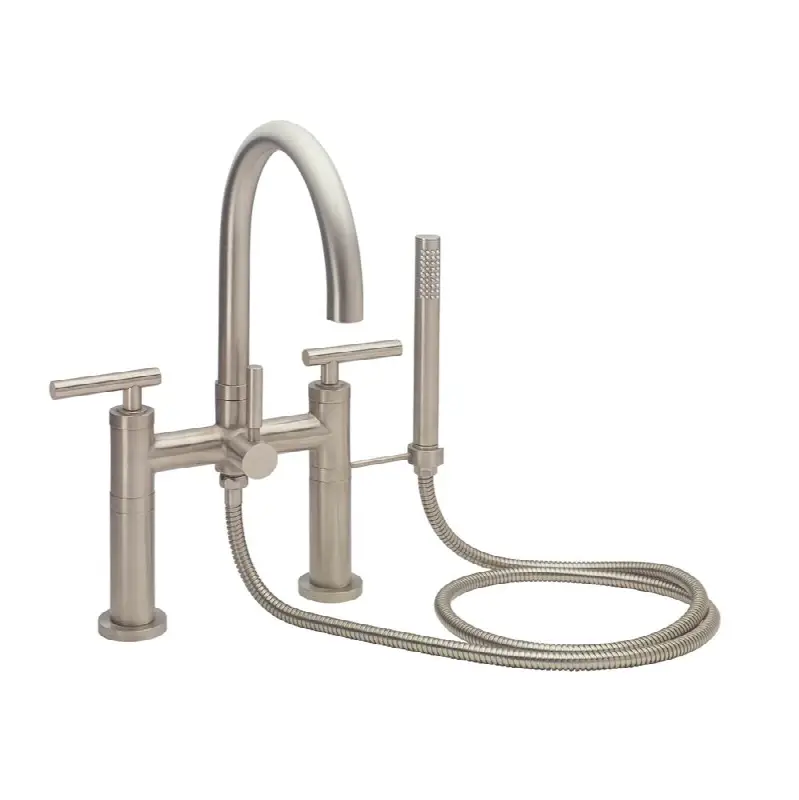Contemporary Deck Mount Tub Filler - Arc Spout