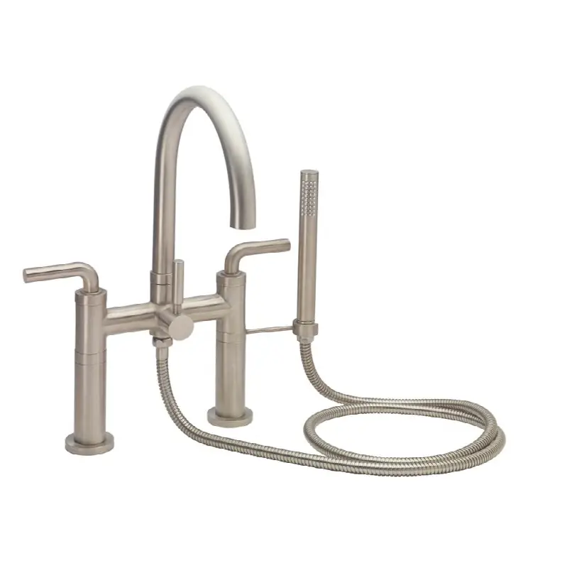 Contemporary Deck Mount Tub Filler - Arc Spout