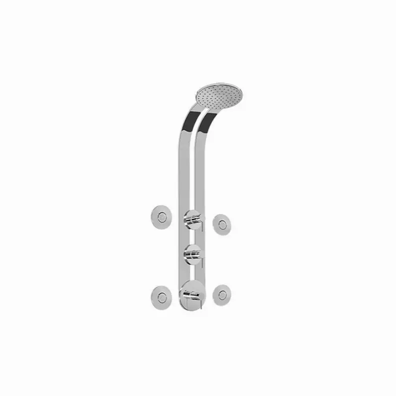 M.E. Round Thermostatic Ski Shower Set w/Body Sprays (Trim)
